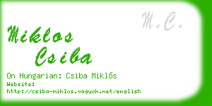 miklos csiba business card
